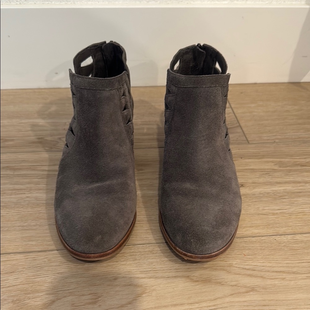 Vince Camuto Gray Suede Ankle Booties